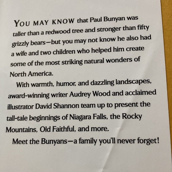 The Bunyans by Audrey Wood - Picture 4 of 5